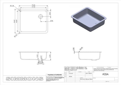 Simmons #25A Sink