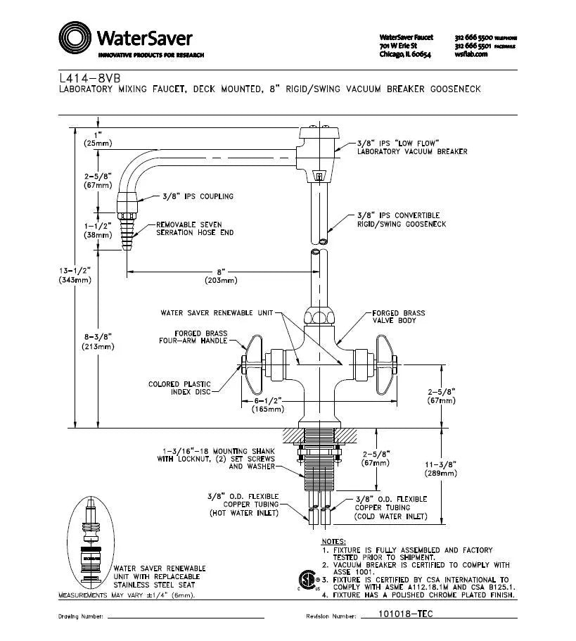 WaterSaver L414-8VB