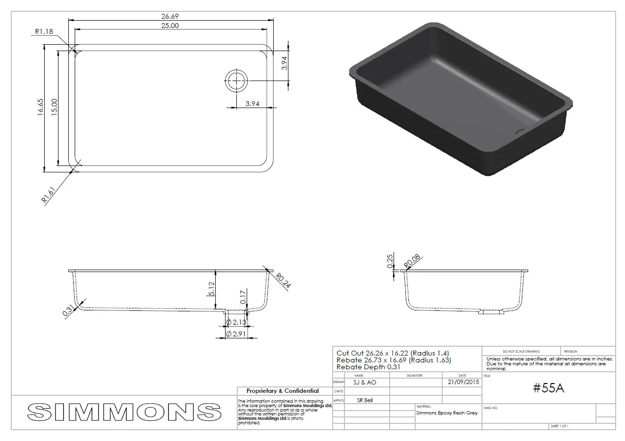 Simmons #55A Sink